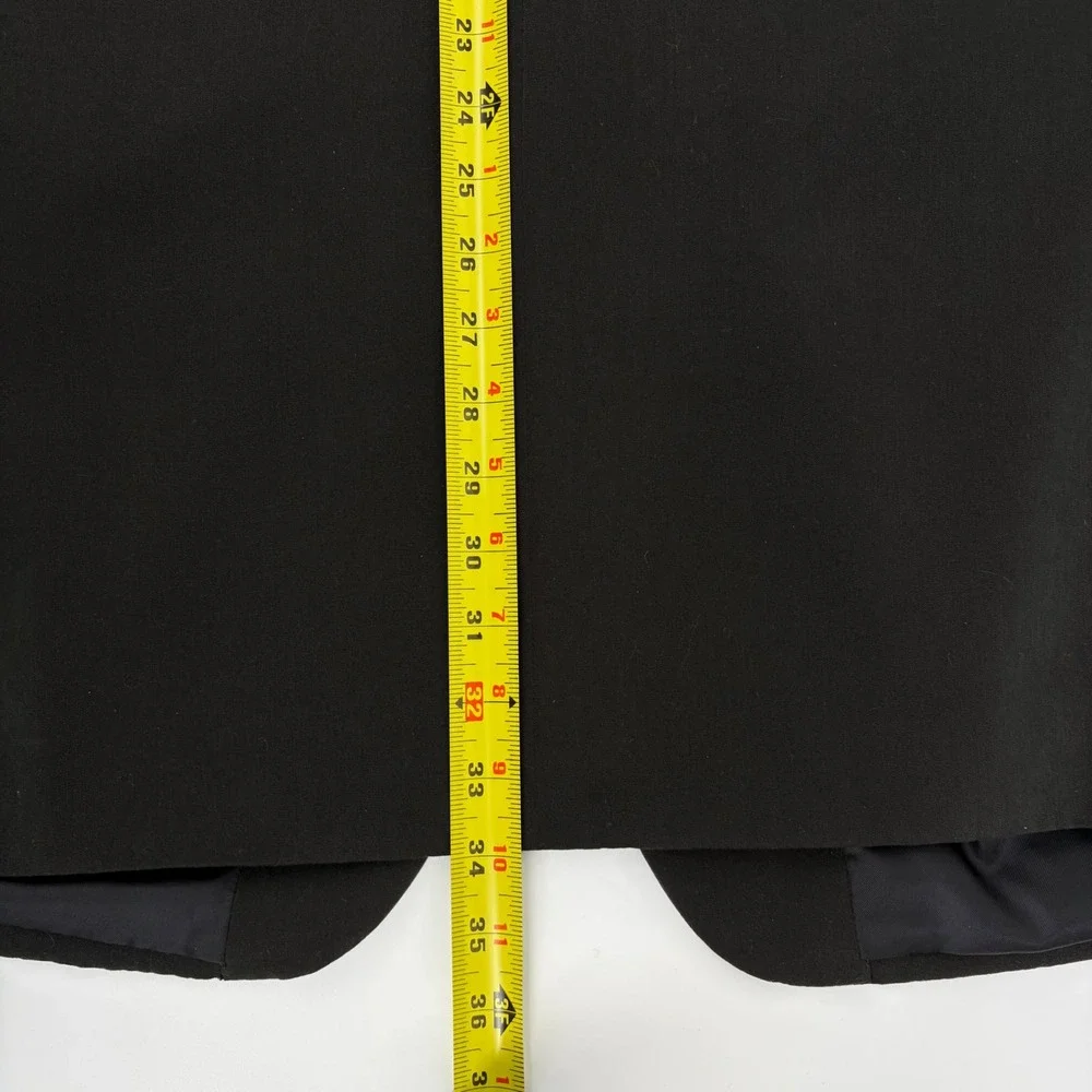 Jeffrey Banks Mens Black Three Button Blazer Sport Coat Jacket Size 48L RN 84125